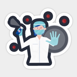 Essential Employee Disinfecting Coronavirus Sticker